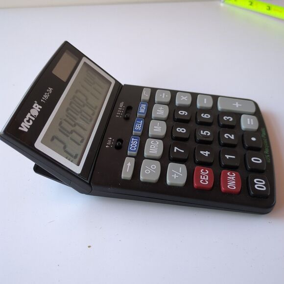 Extra Large 12 Digit Desktop Calculator with‎ Adjustable Tilt LCD Solar Power - Picture 6 of 12